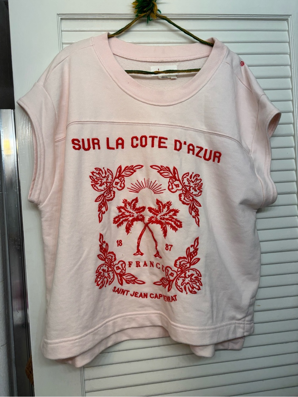 By Anthropologie Embroidered Côte d'Azur Top size L